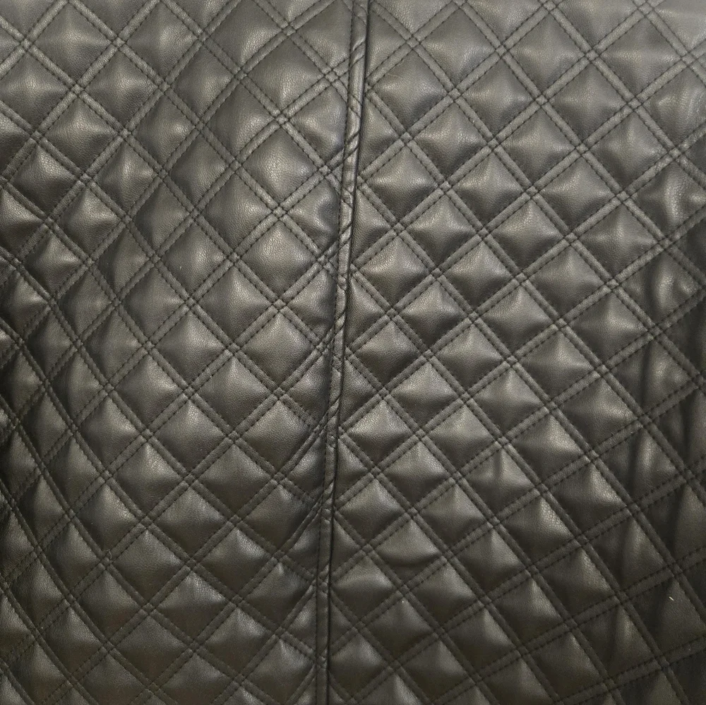 Zara Faux Leather Cropped Quilted Jacket - Picture 8 of 11